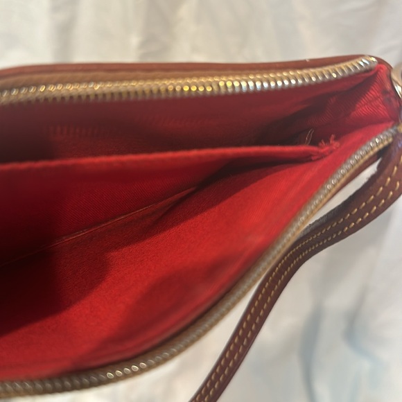 VTG 2000 Dooney & Bourke Slim wristlet, beige tan brown - Picture 3 of 5